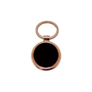 Llavero Redondo Encobrizado Negro K61