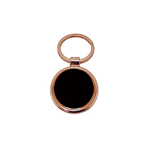 Llavero Redondo Encobrizado Negro K61
